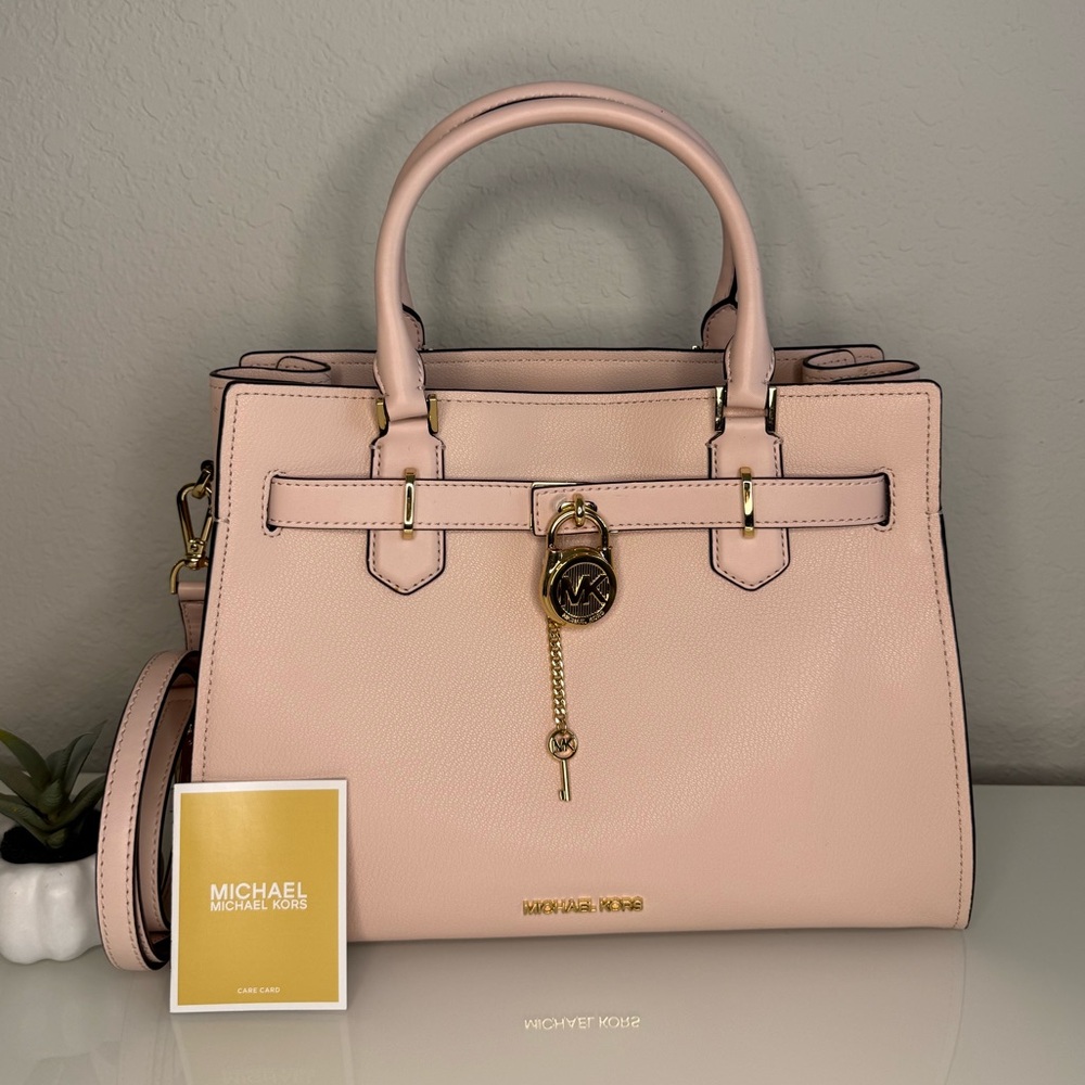 MICHAEL KORS HAMILTON MEDIUM
SATCHEL SHOULDER CROSSBODY BAG
POWDER BLUSH COLOR